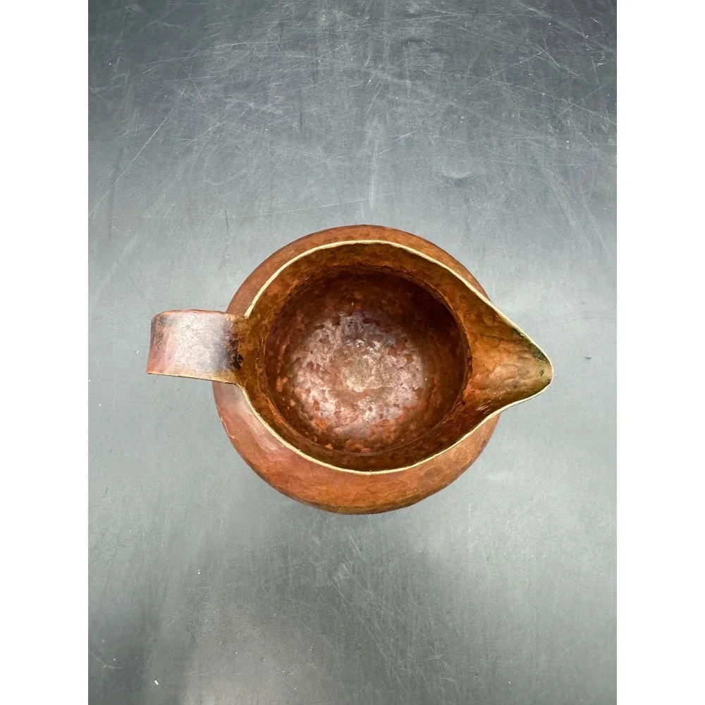 Vintage Hand Hammered Copper Pitcher Jug Rustic Farmhouse Vase 4.5